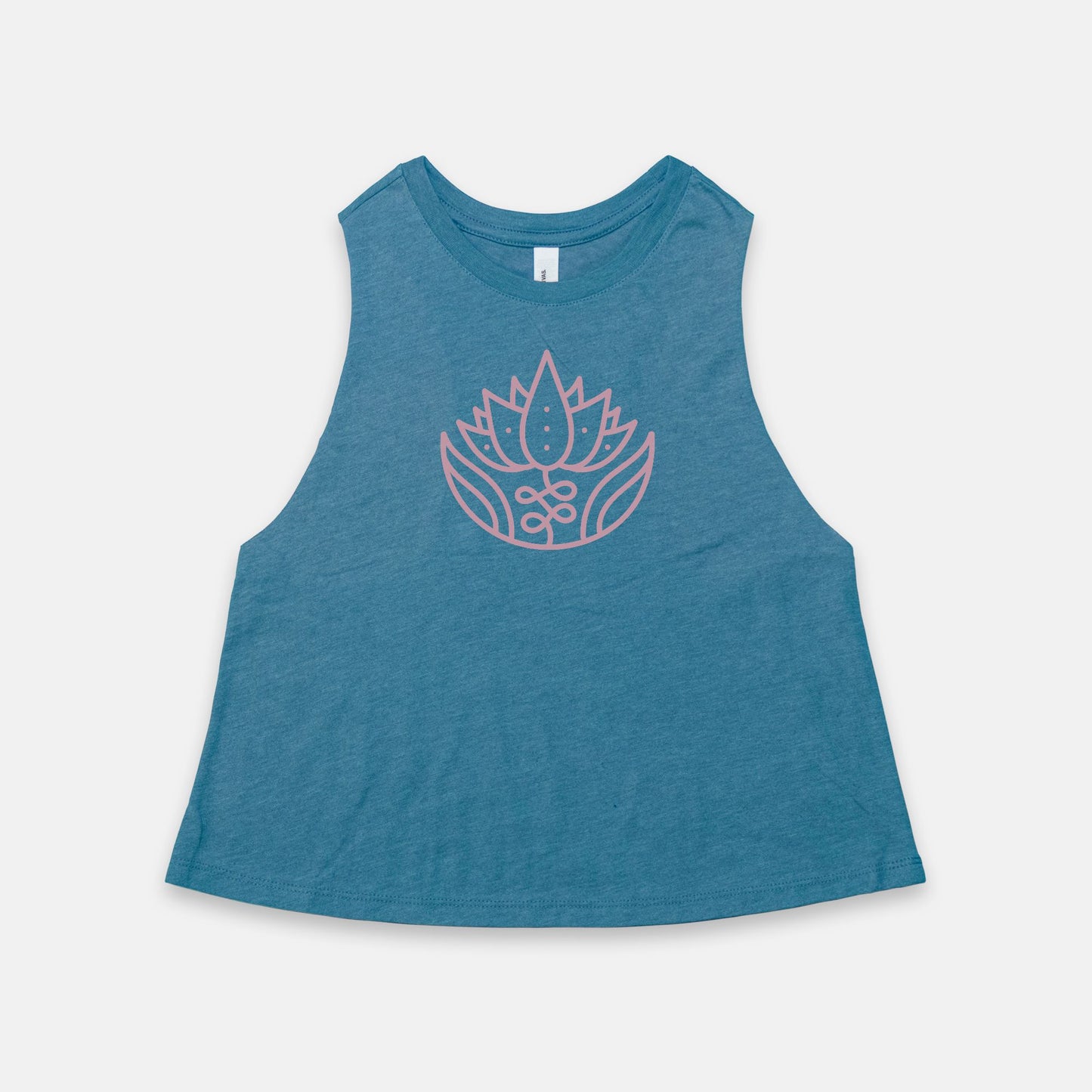 Lotus design Racerback Cropped Tank