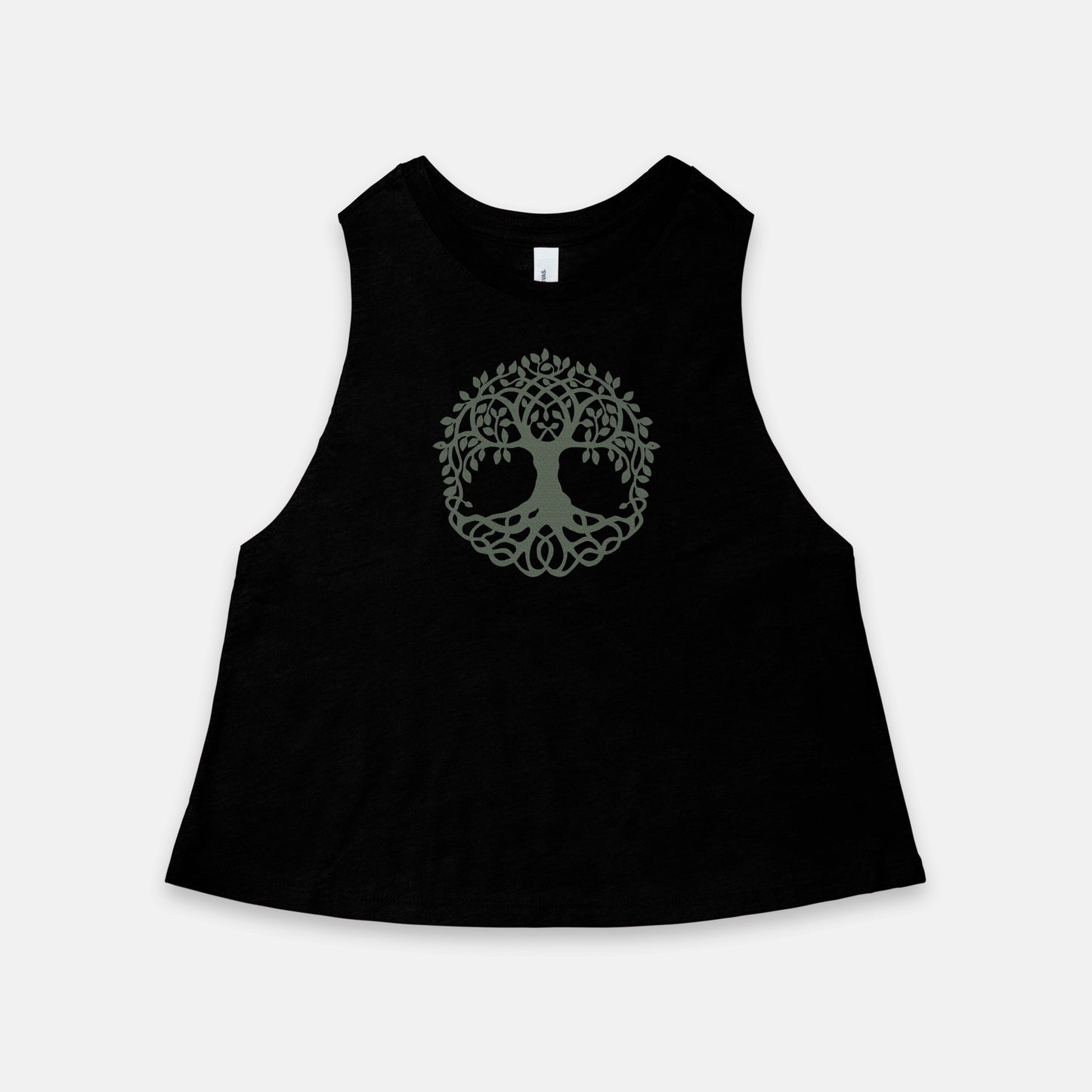 Tree of Life Yoga Racerback Cropped Tank