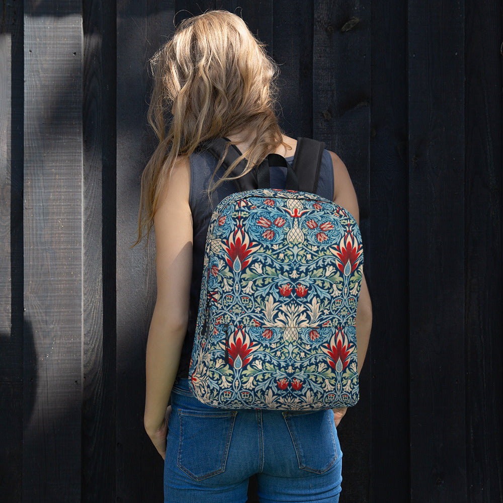 William Morris print backpack