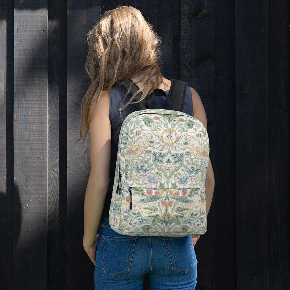 William Morris print backpack