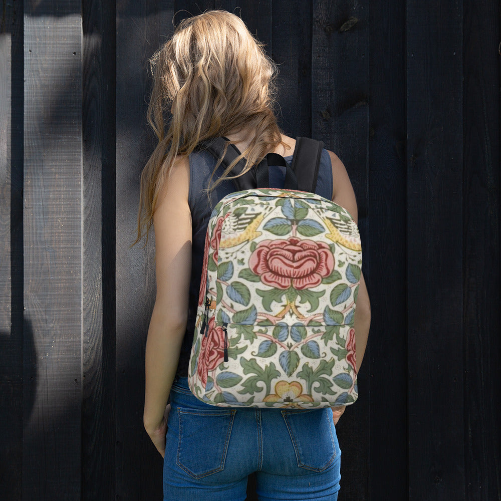 William Morris print backpack