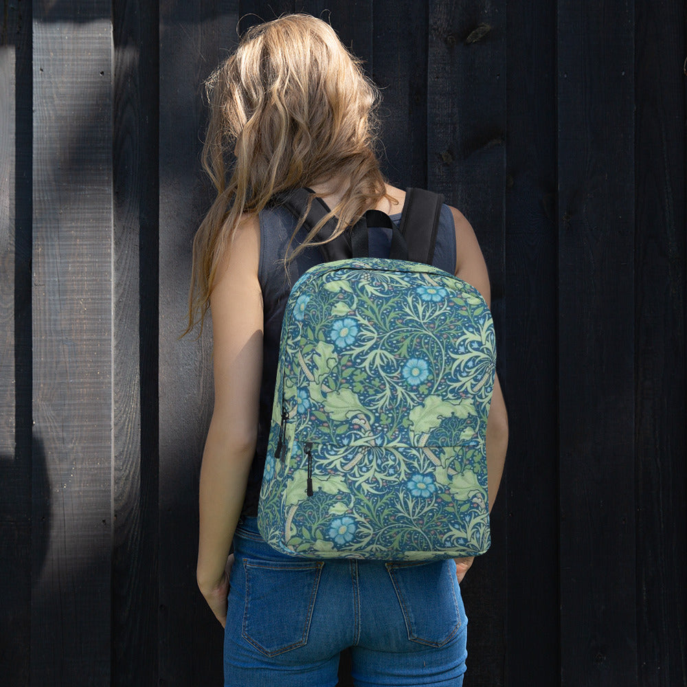 William Morris print backpack