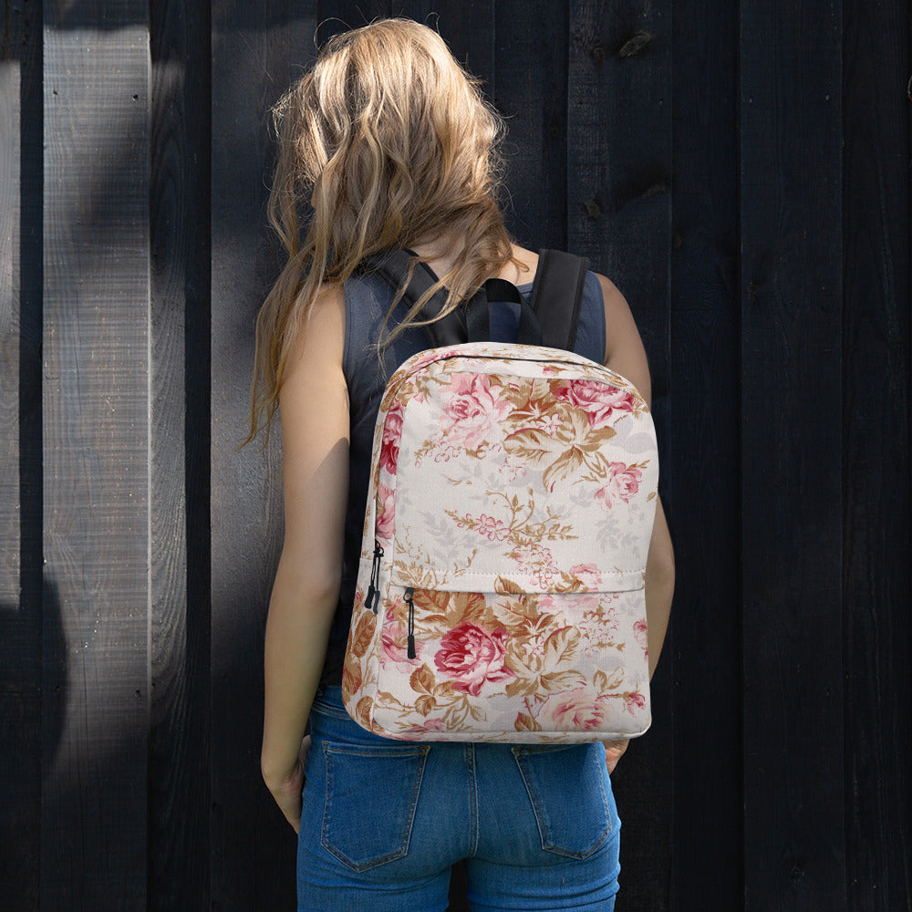 Vintage floral print backpack