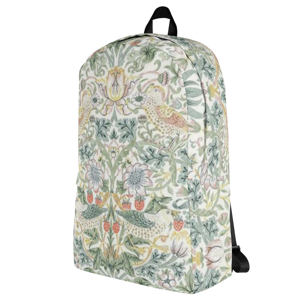 William Morris print backpack