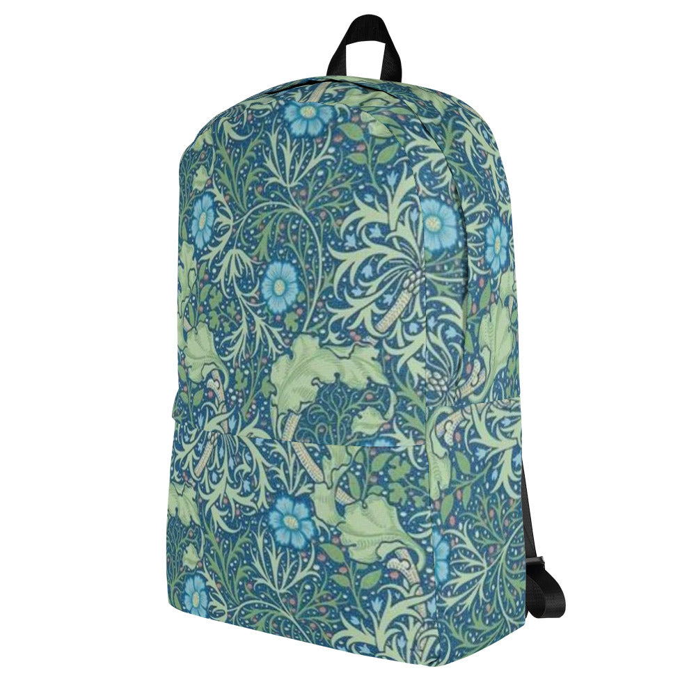 William Morris print backpack