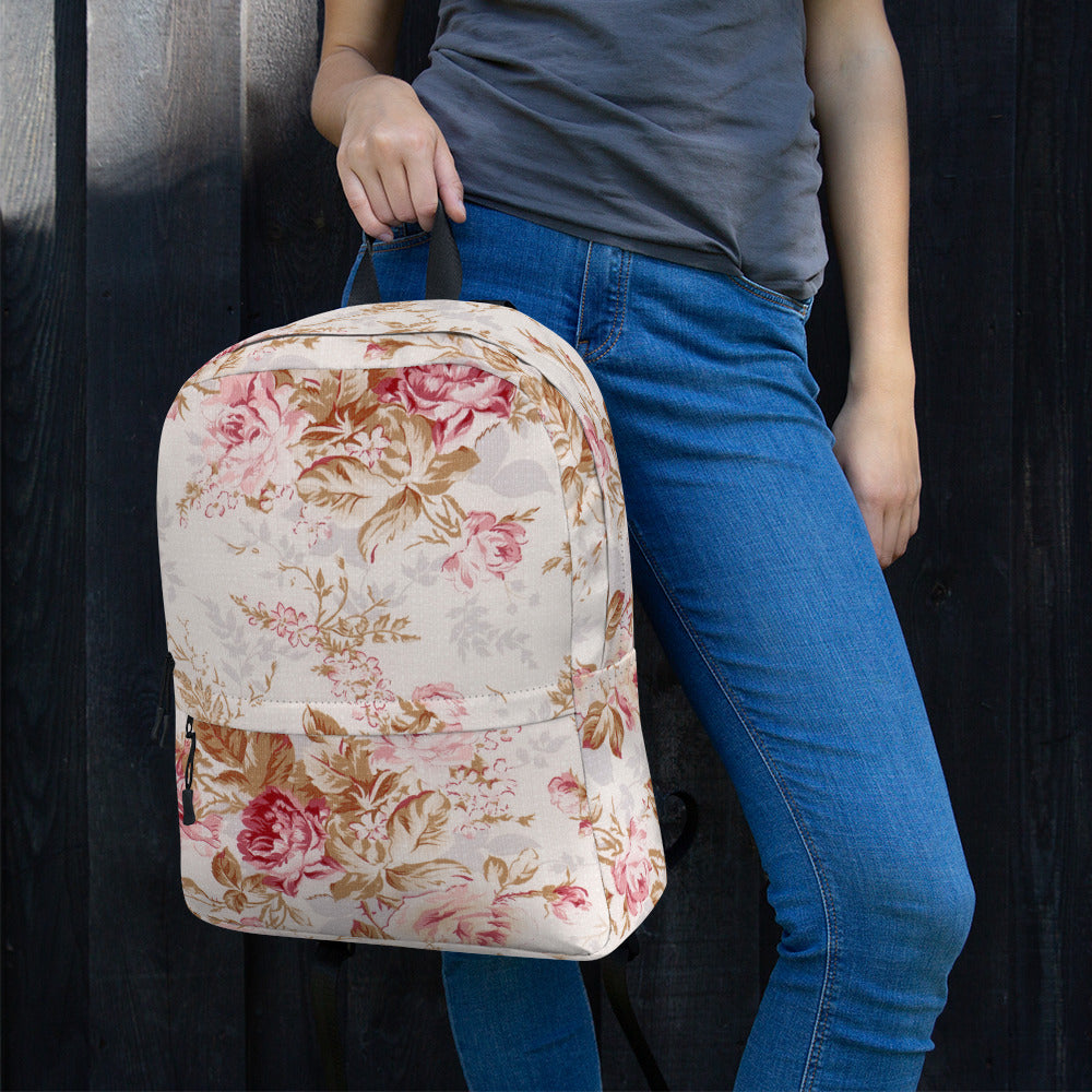 Vintage floral print backpack