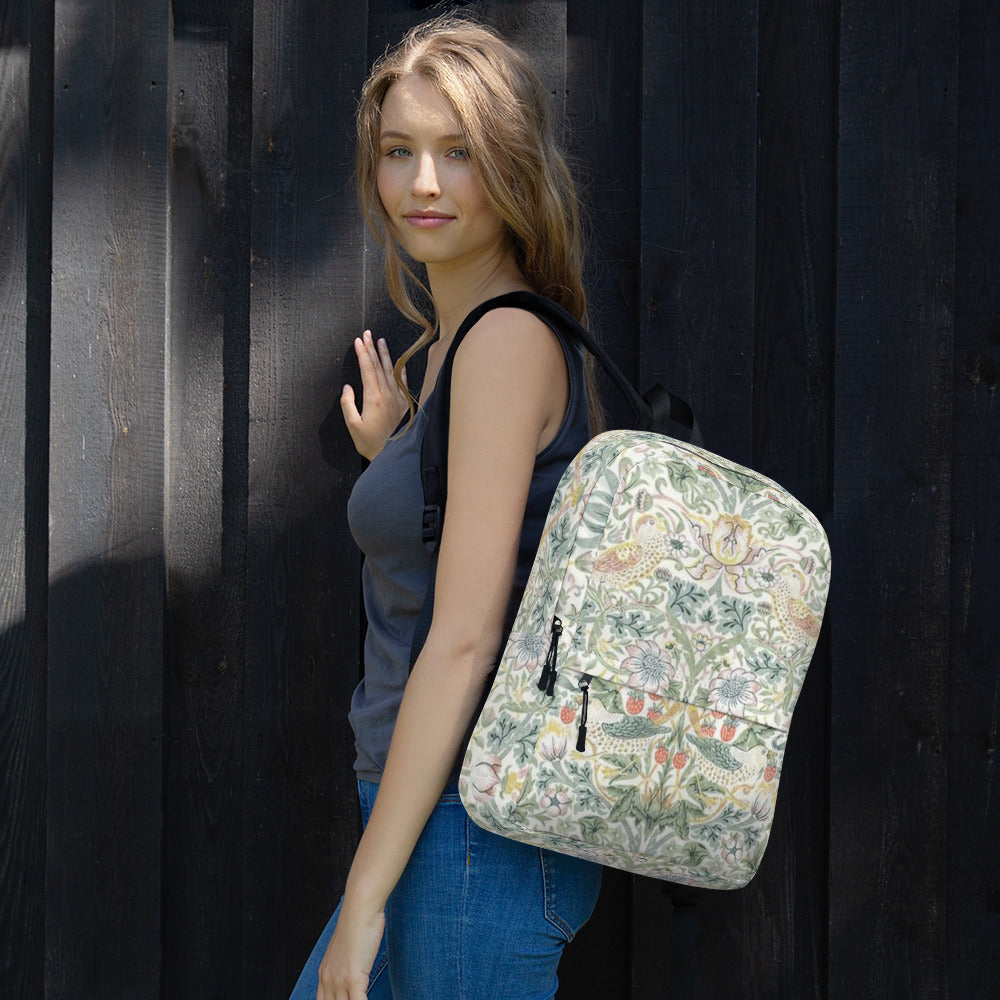 William Morris print backpack