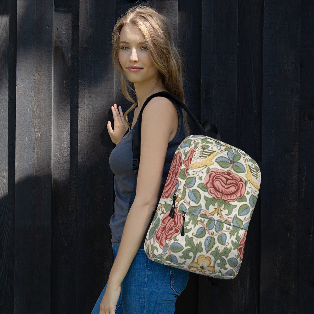 William Morris print backpack