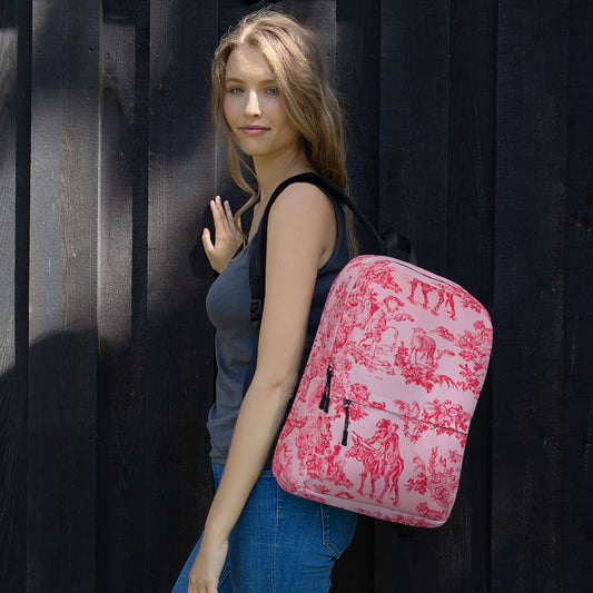 Pink toile backpack