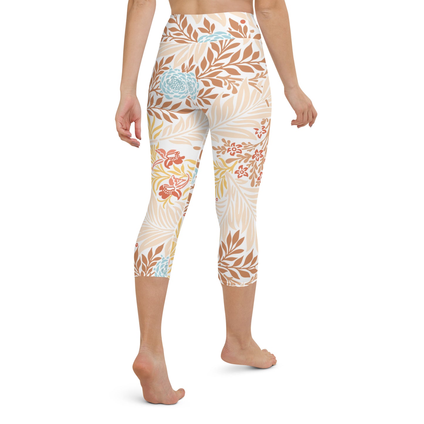 William Morris print yoga capri leggings