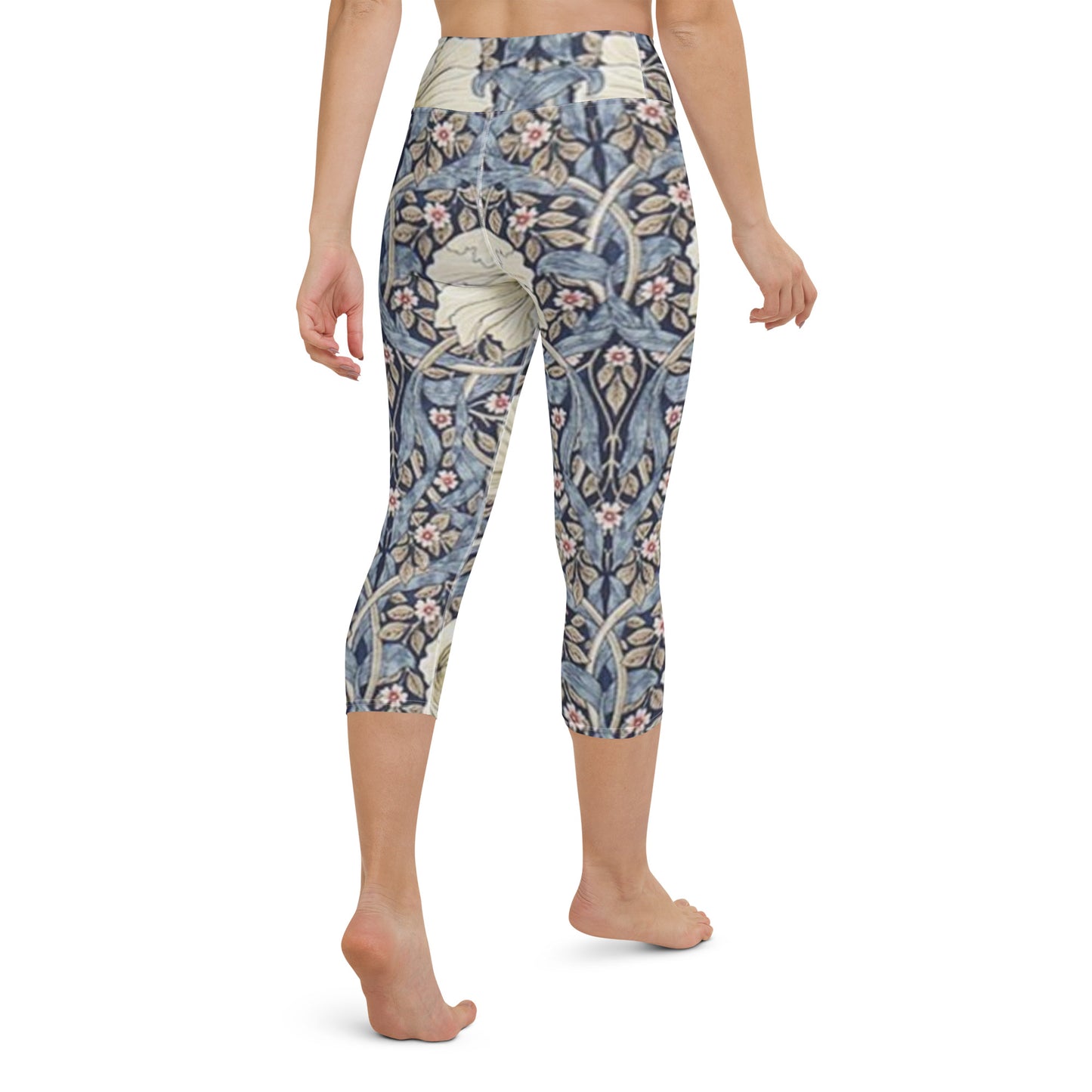 William Morris print yoga capri leggings