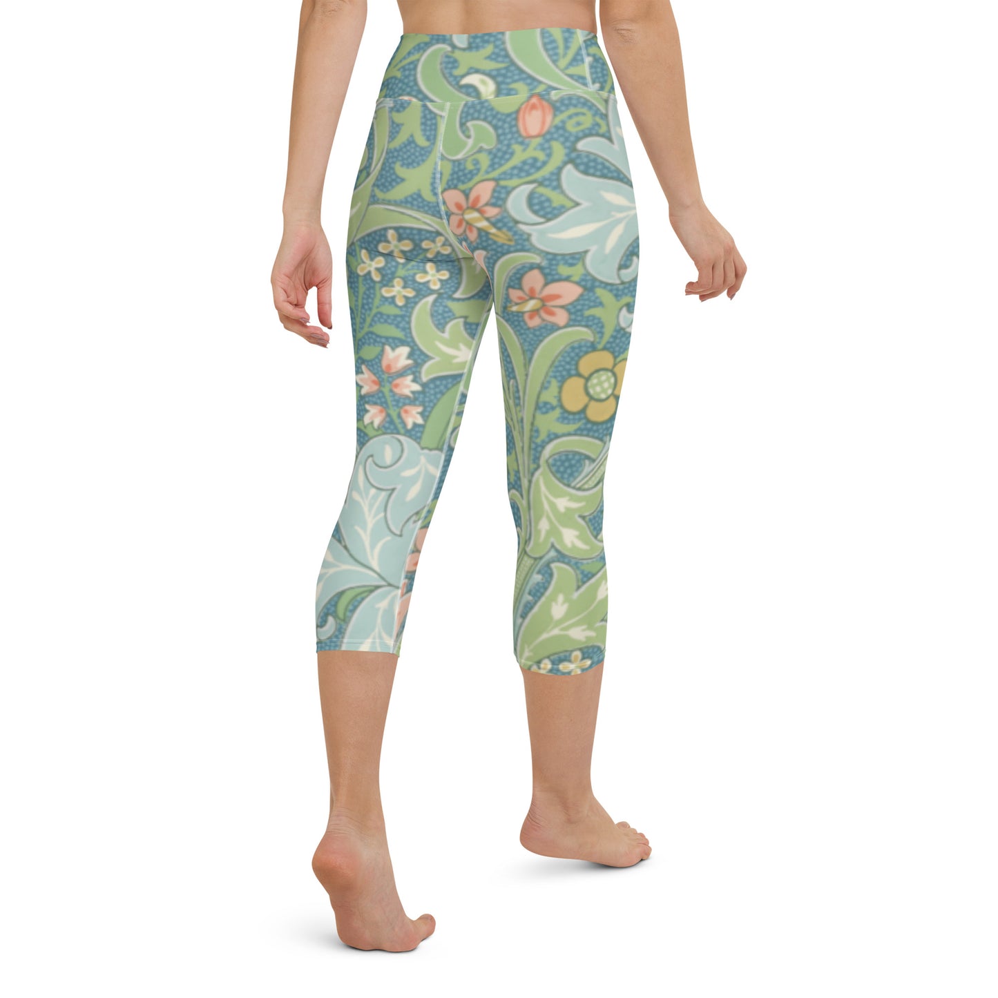 William Morris print yoga capri leggings