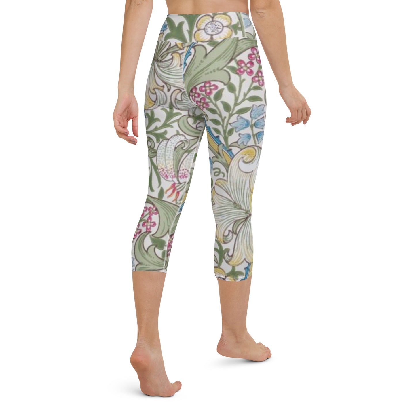 William Morris print yoga capri leggings