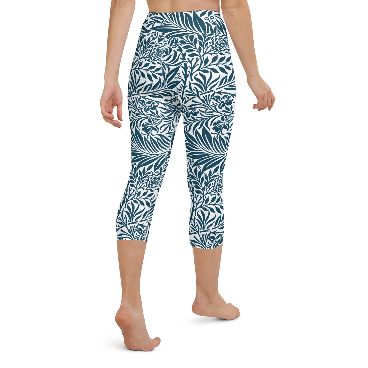 William Morris print yoga capri leggings