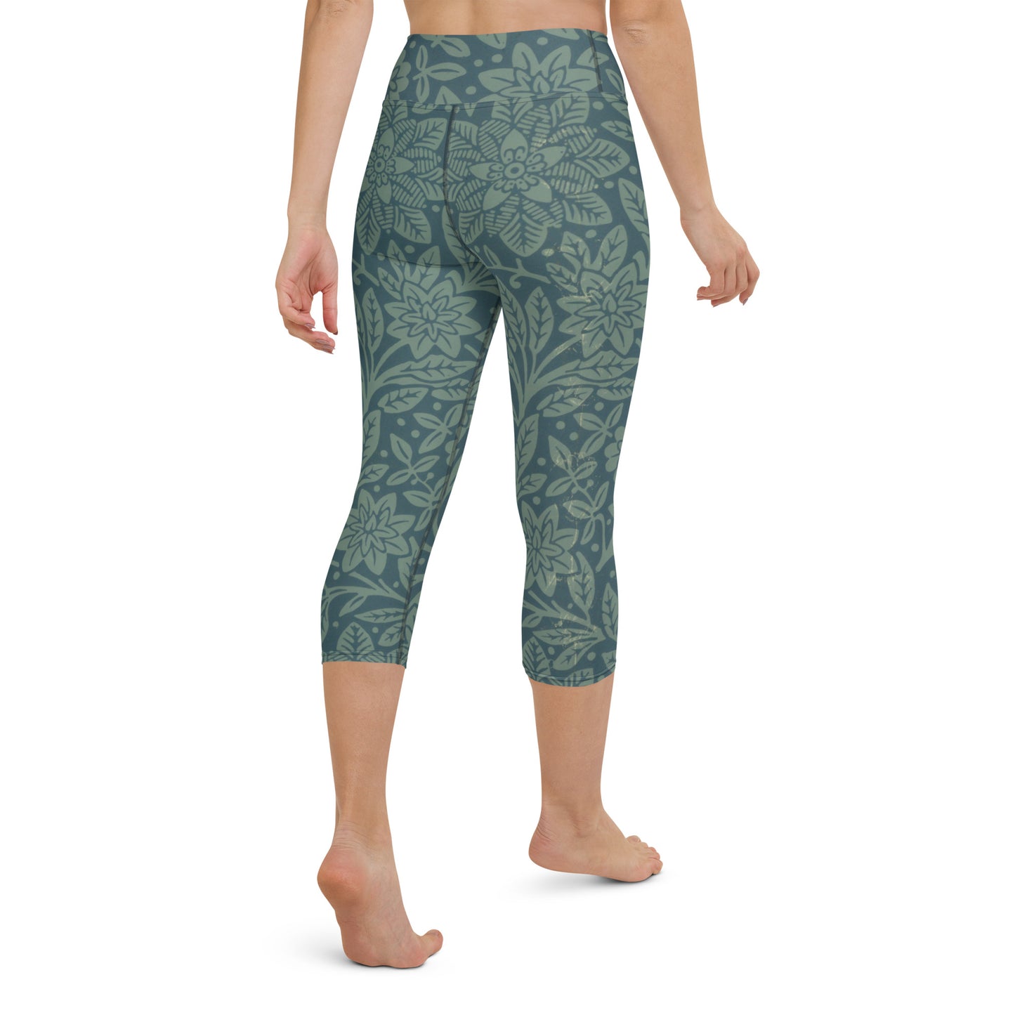 William Morris print yoga capri leggings