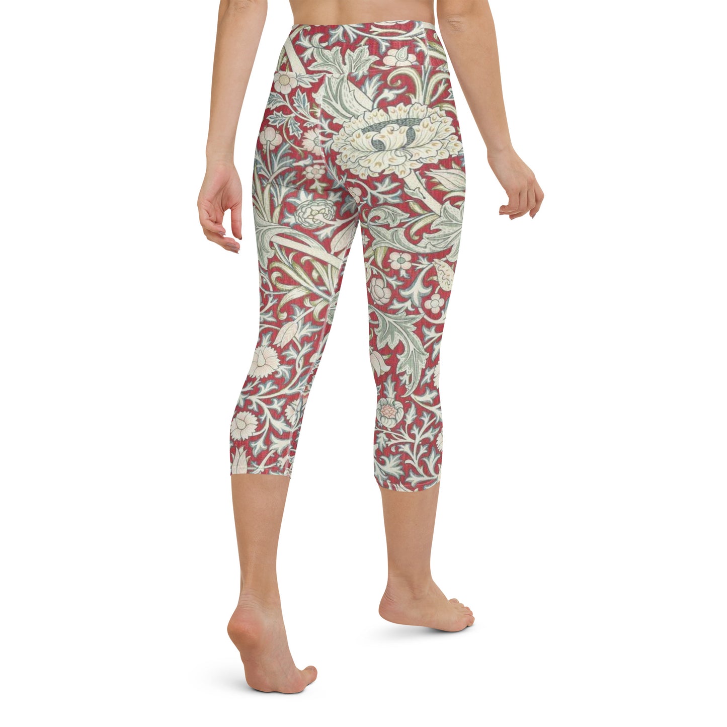 William Morris print yoga capri leggings