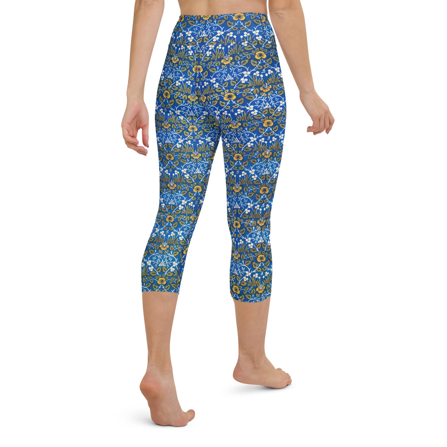 William Morris print yoga capri leggings