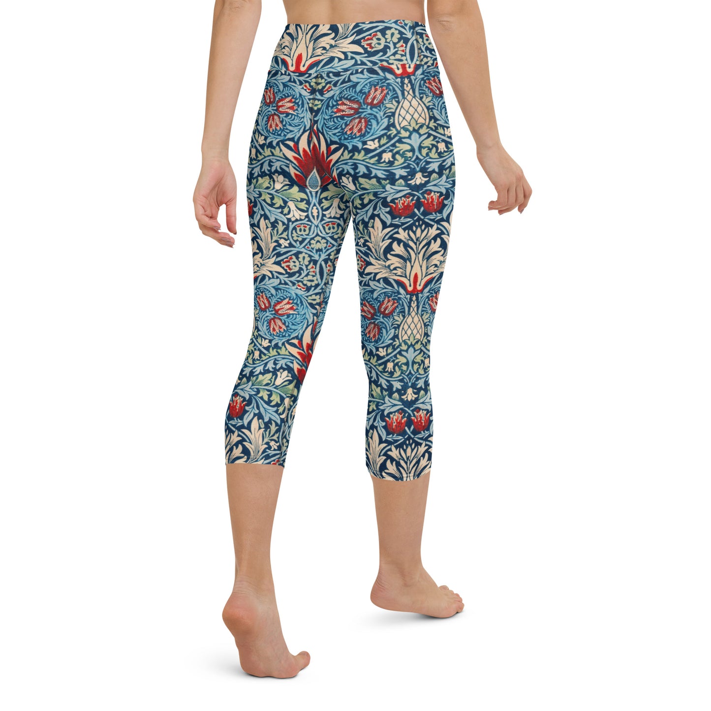 William Morris print yoga capri leggings