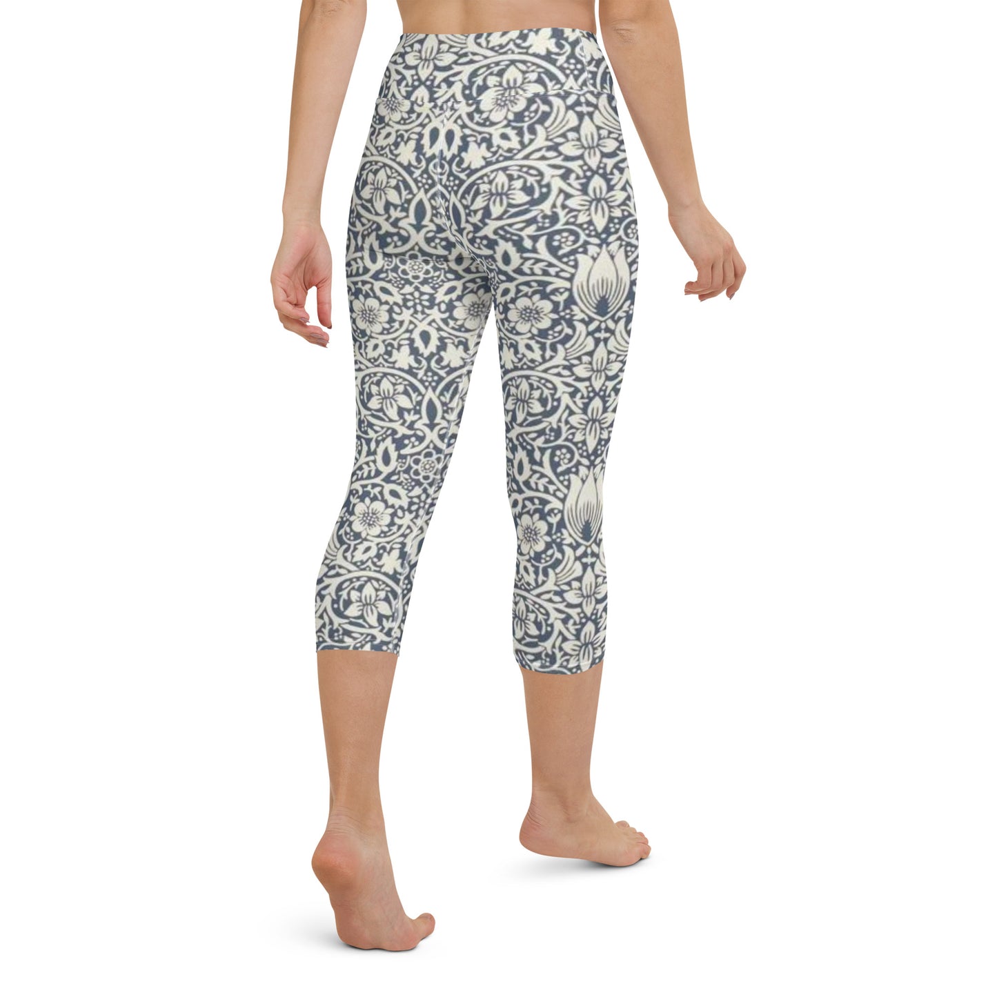 William Morris print yoga capri leggings