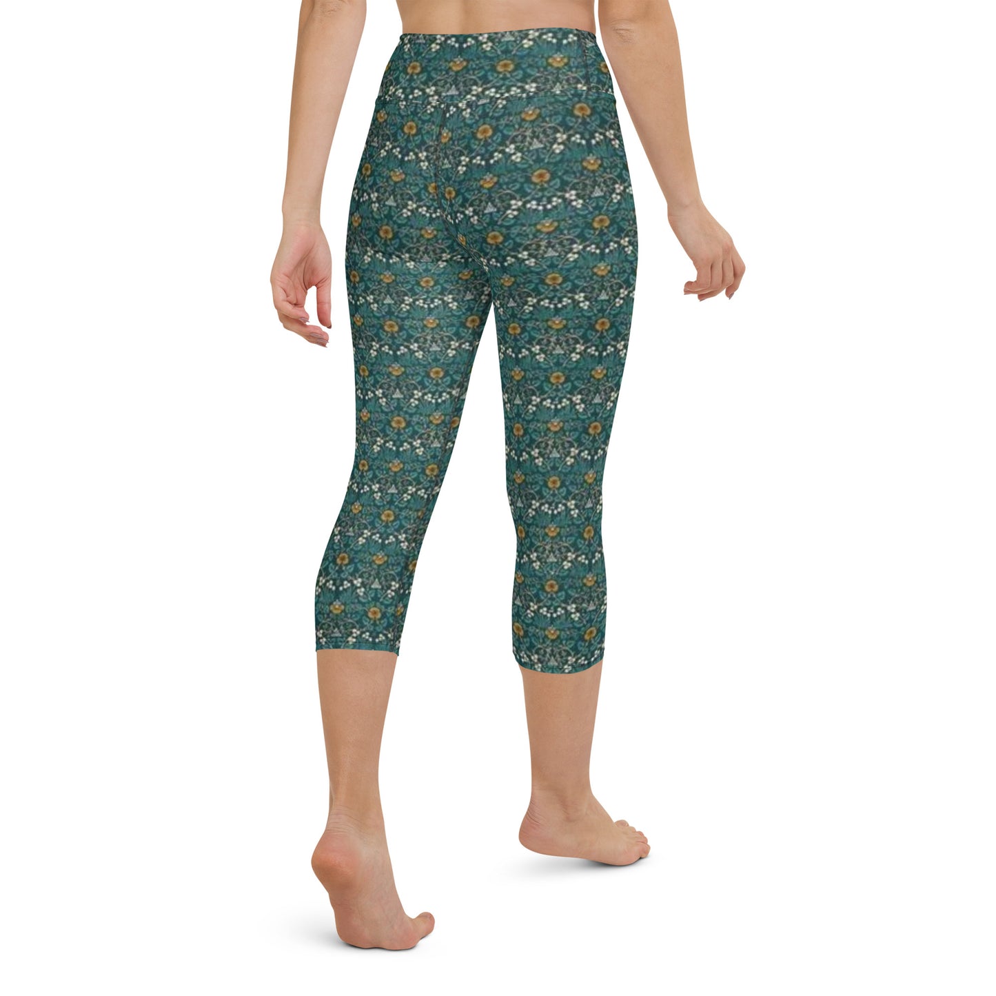 William Morris print yoga capri leggings