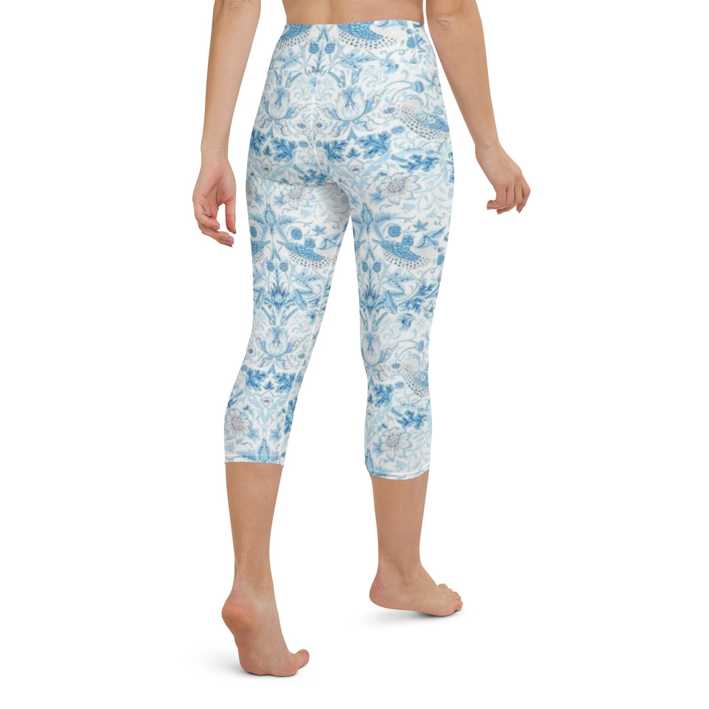 William Morris print yoga capri leggings