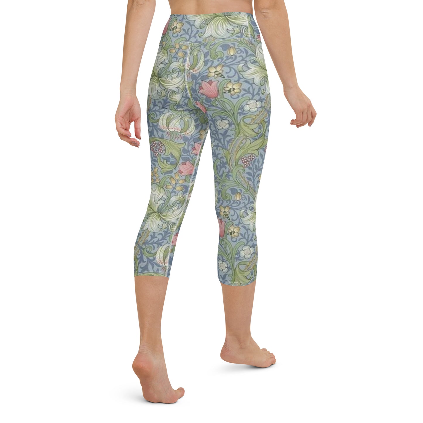 William Morris print yoga capri leggings