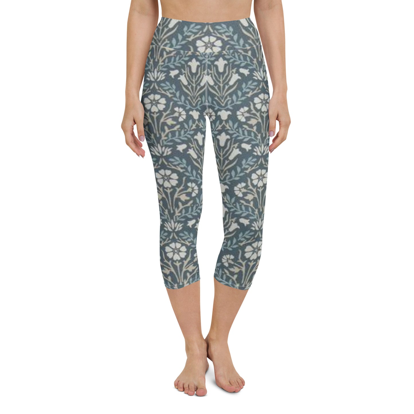 William Morris print yoga capri leggings