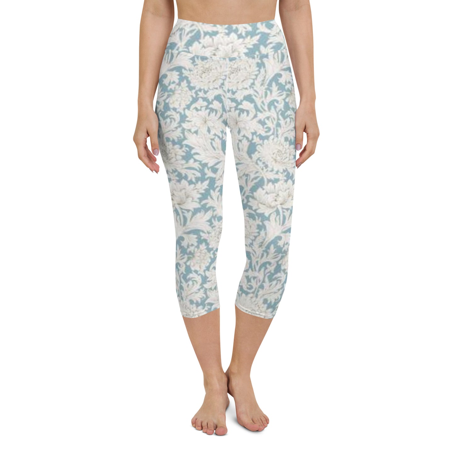 William Morris print yoga capri leggings