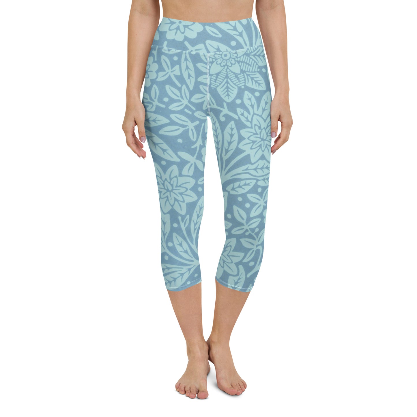 William Morris print yoga capri leggings