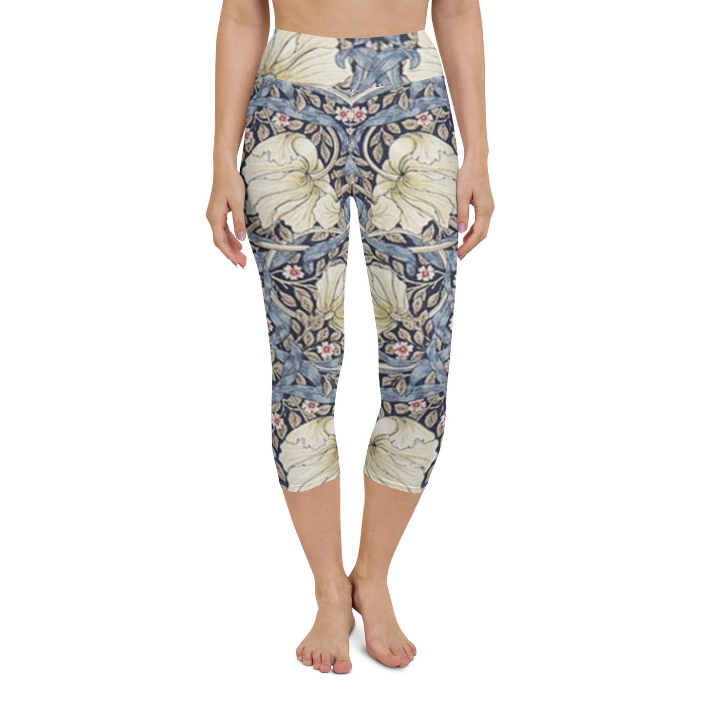 William Morris print yoga capri leggings