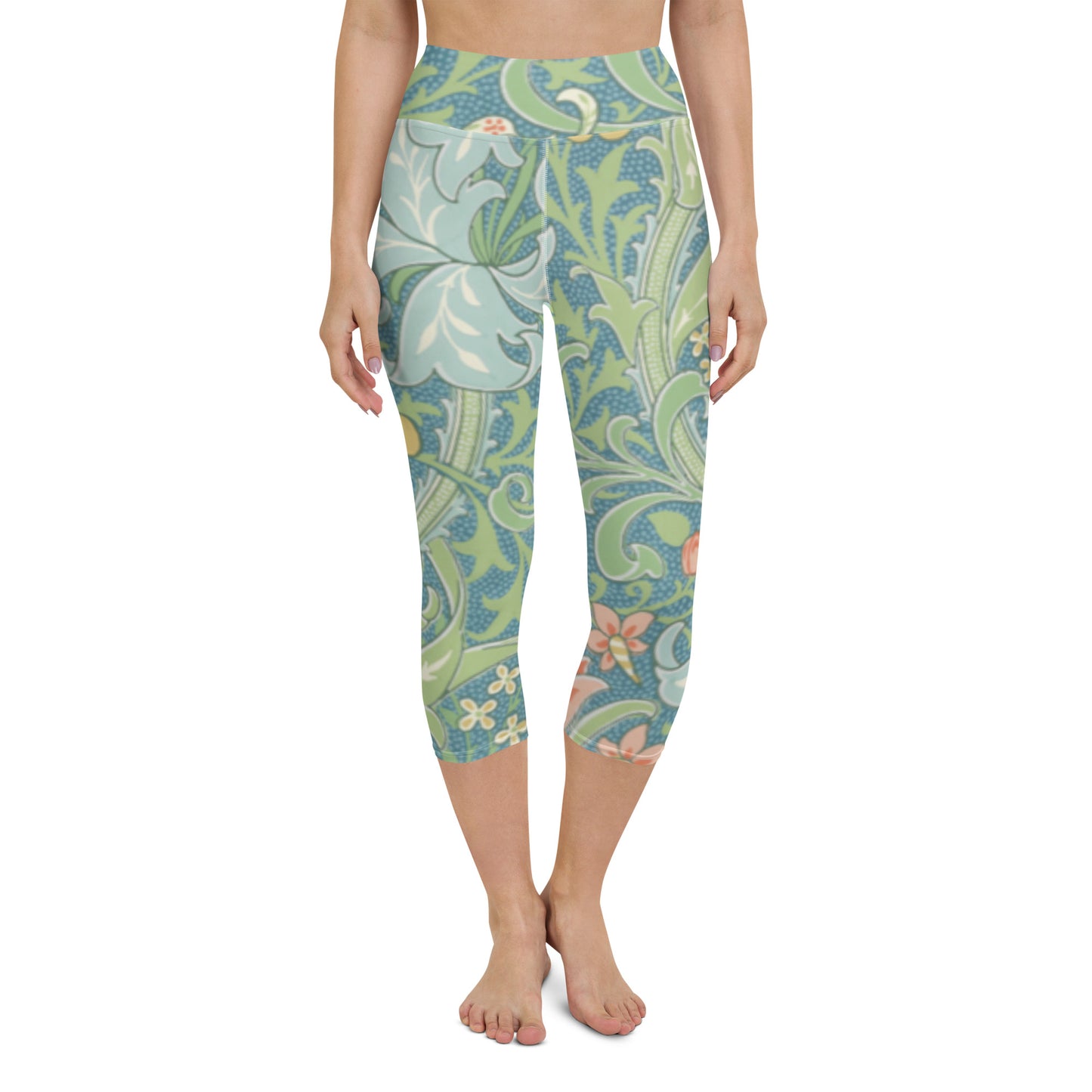 William Morris print yoga capri leggings