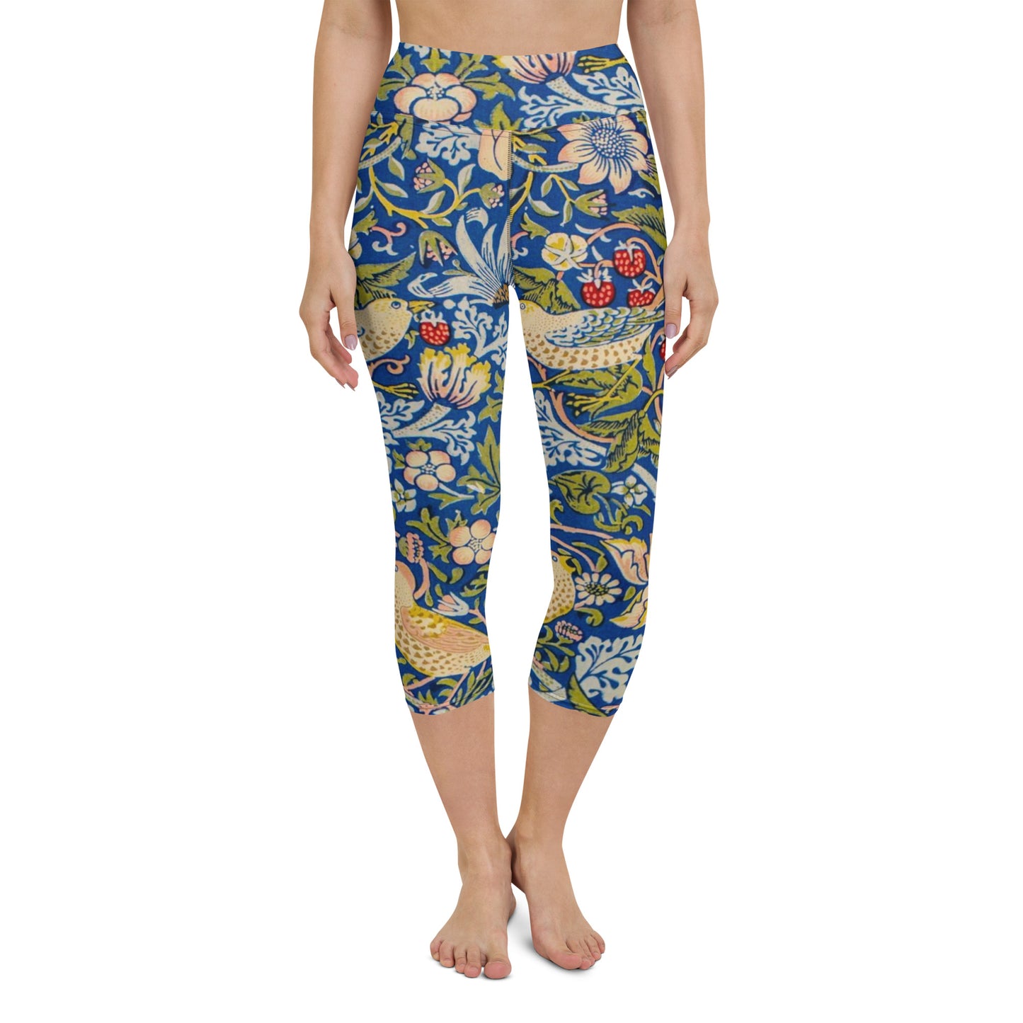 William Morris print yoga capri leggings