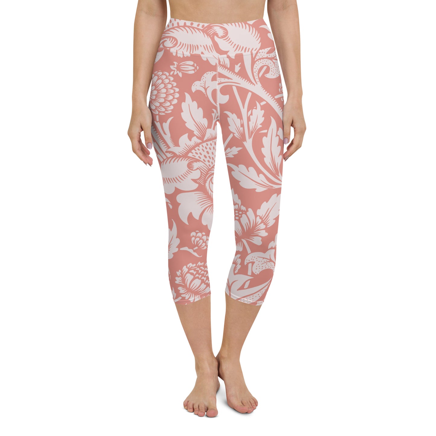 William Morris print yoga capri leggings