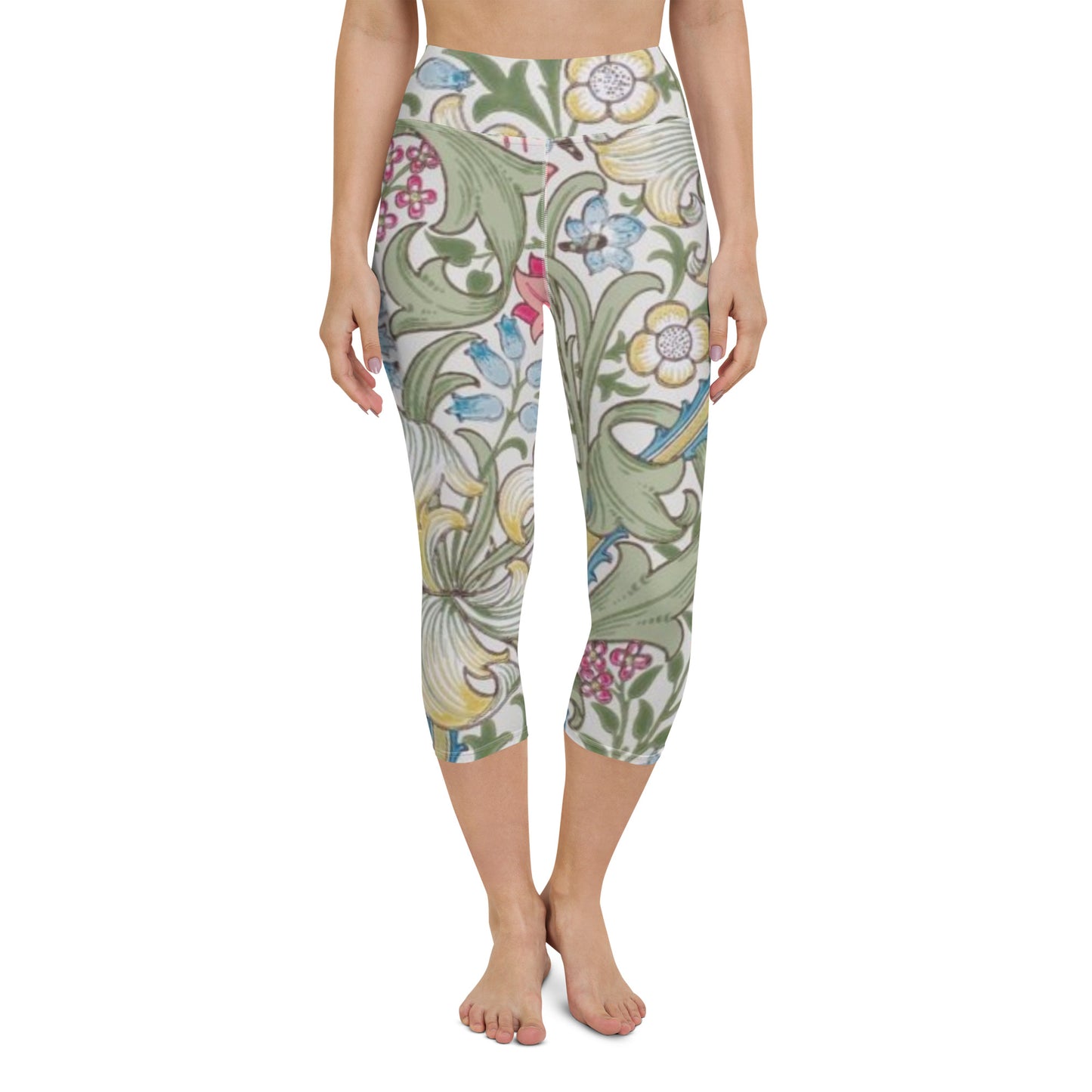 William Morris print yoga capri leggings