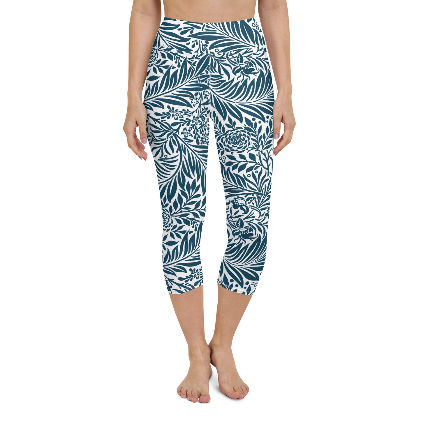 William Morris print yoga capri leggings