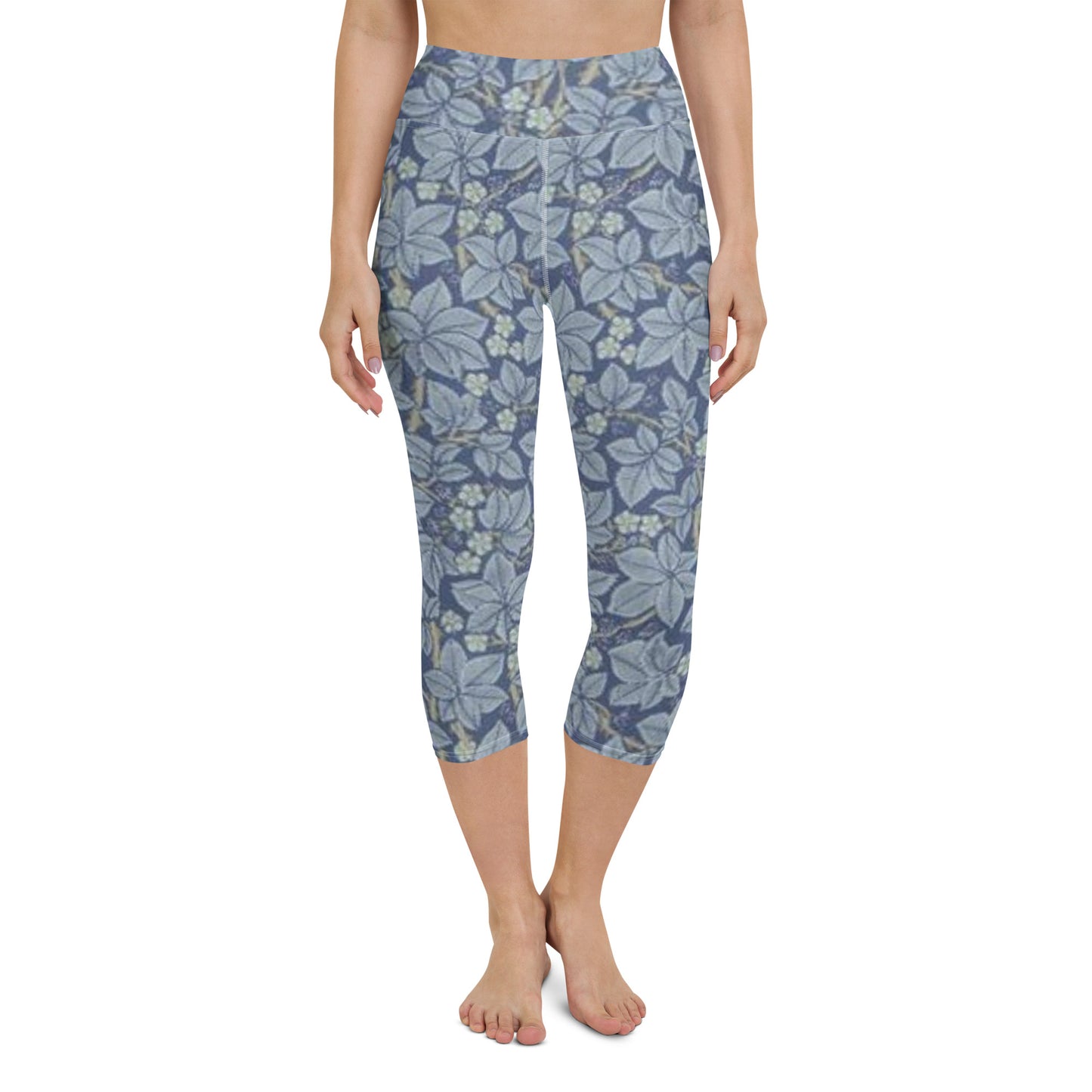 William Morris print yoga capri leggings