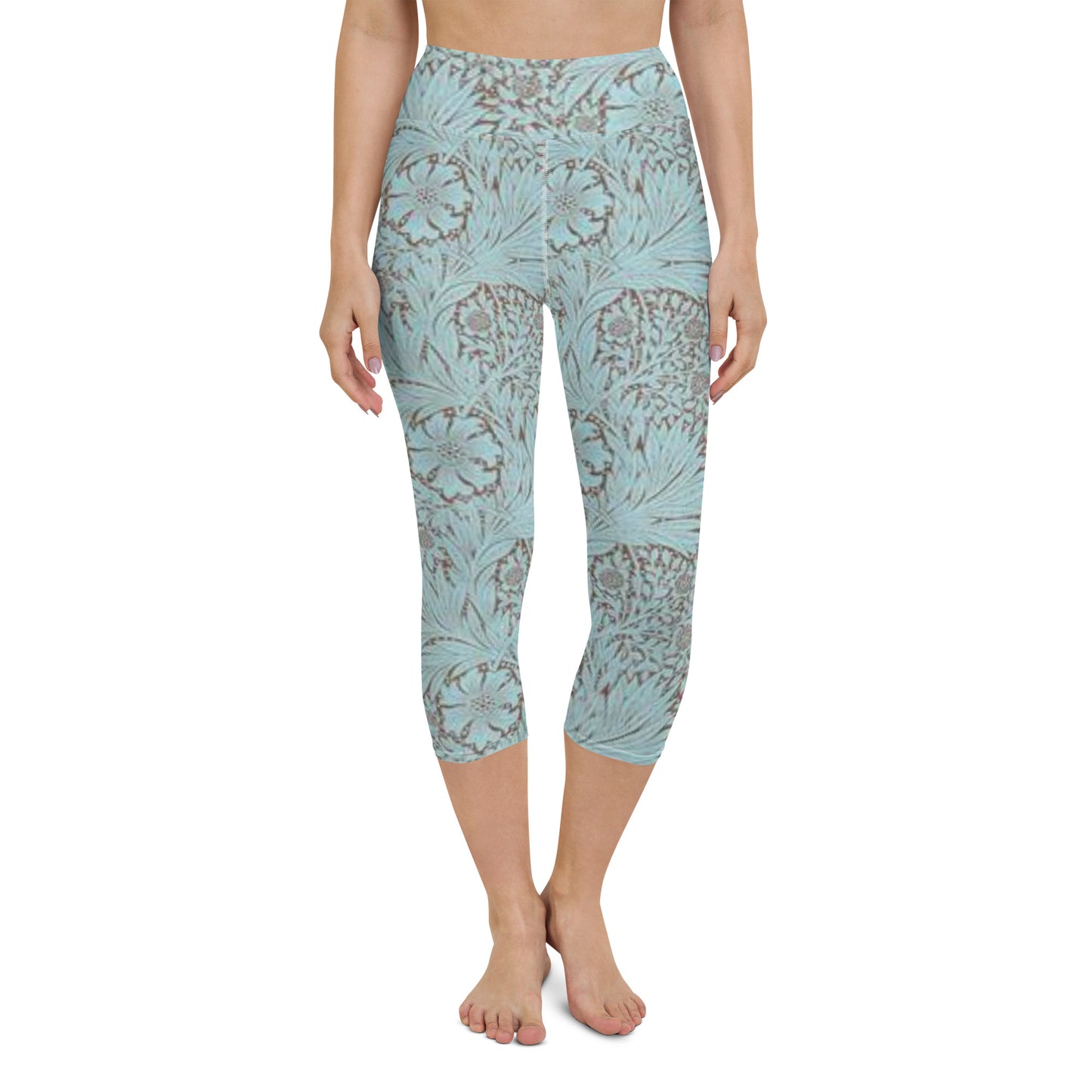 William Morris print yoga capri leggings