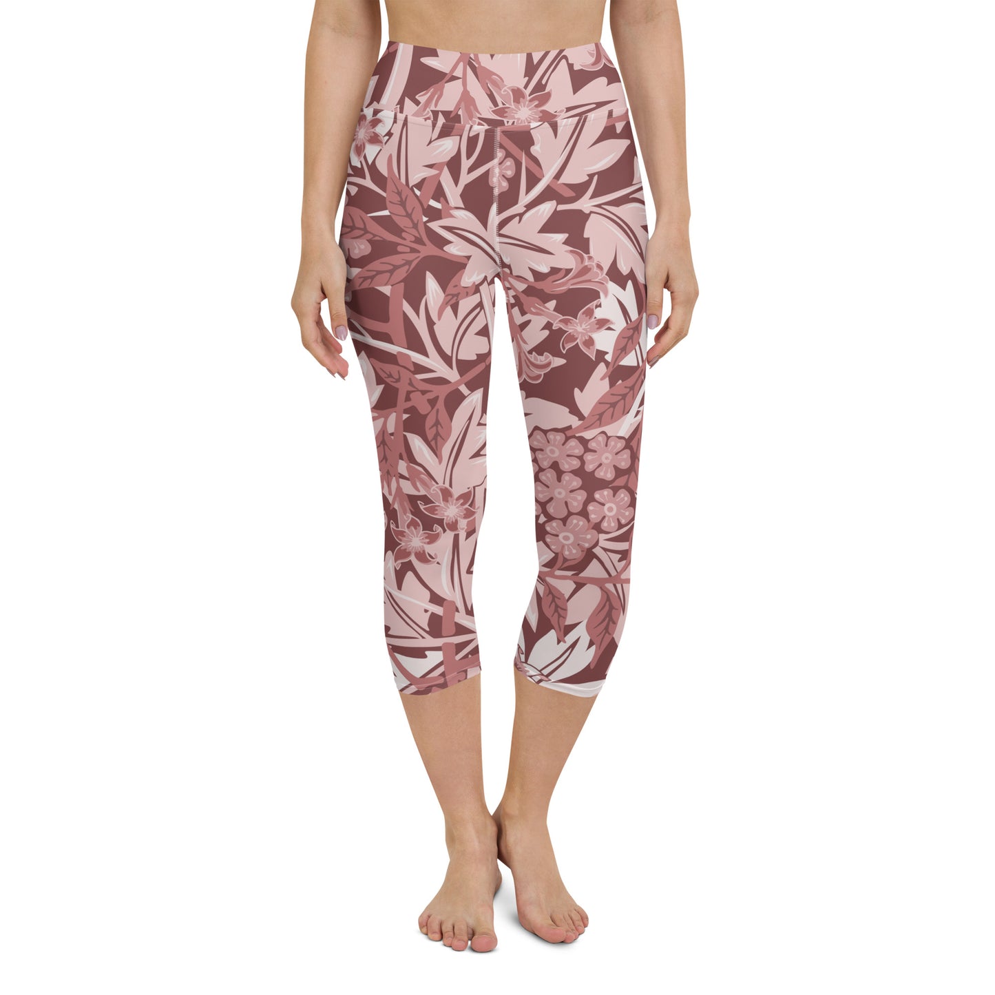 William Morris print yoga capri leggings