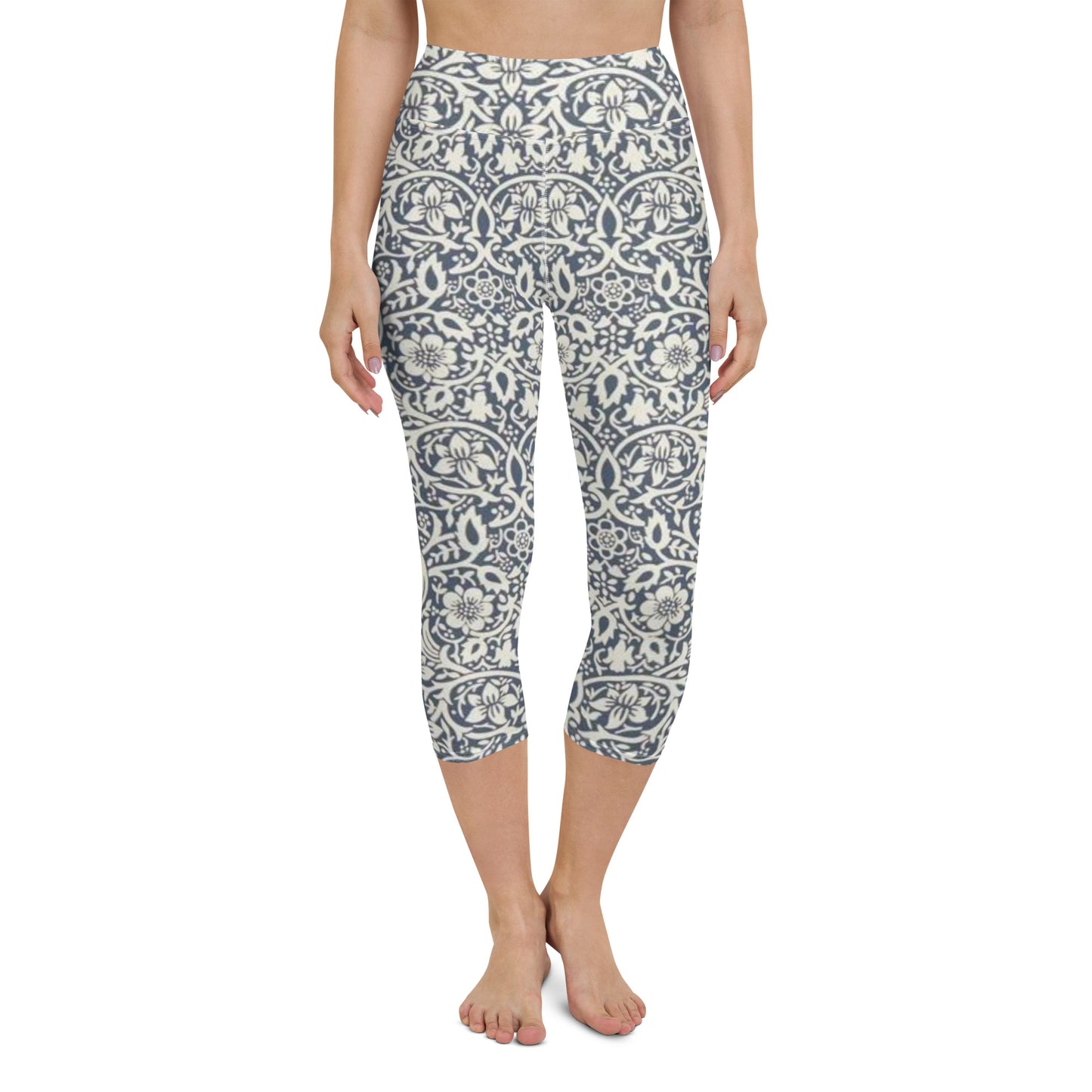 William Morris print yoga capri leggings