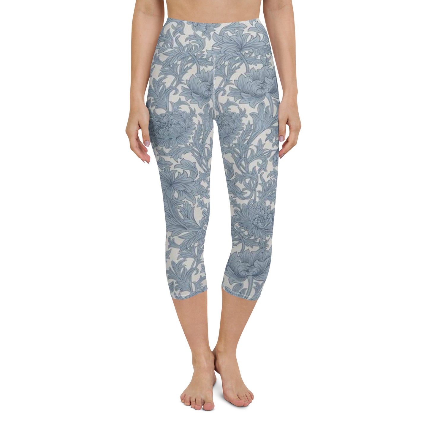 William Morris print yoga capri leggings