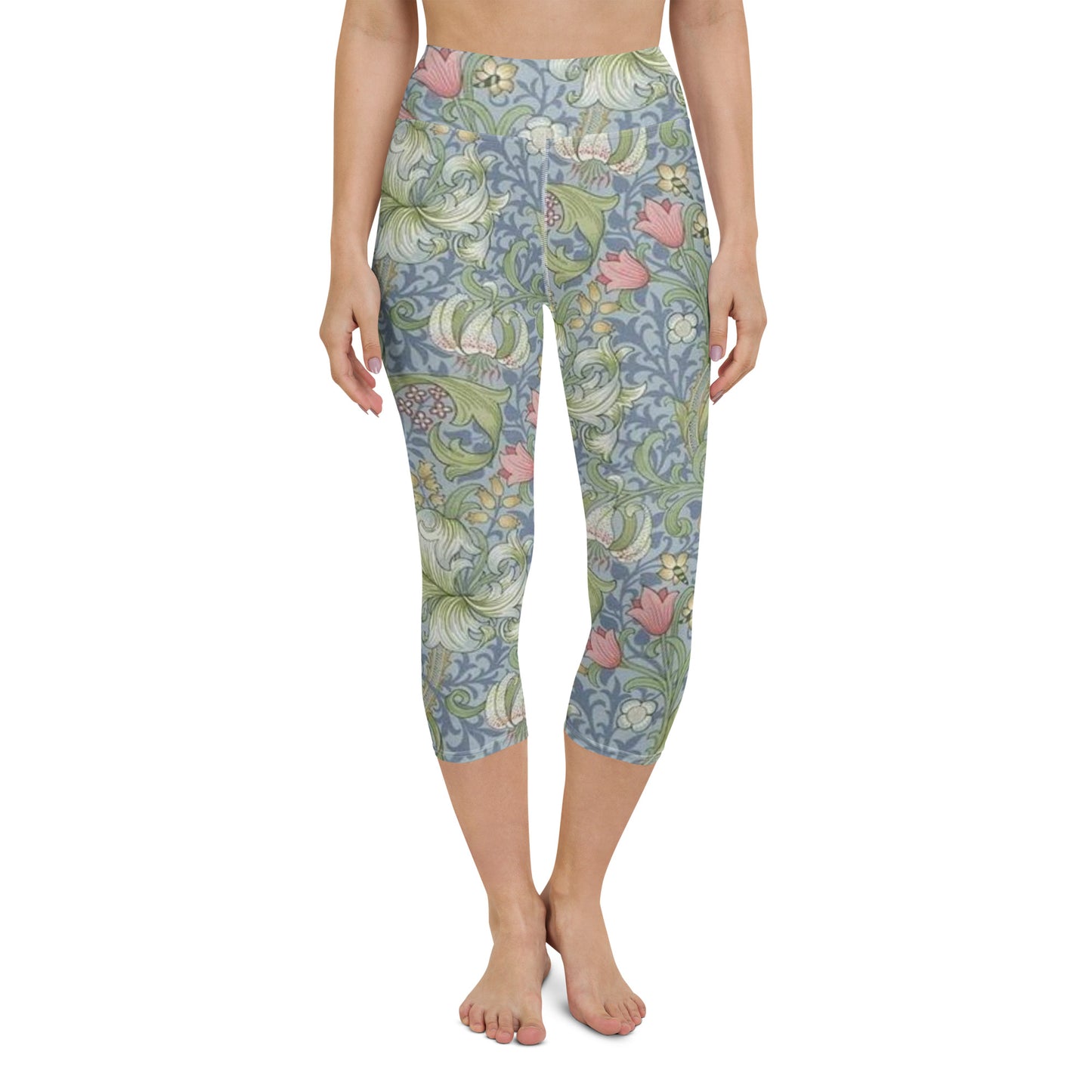 William Morris print yoga capri leggings