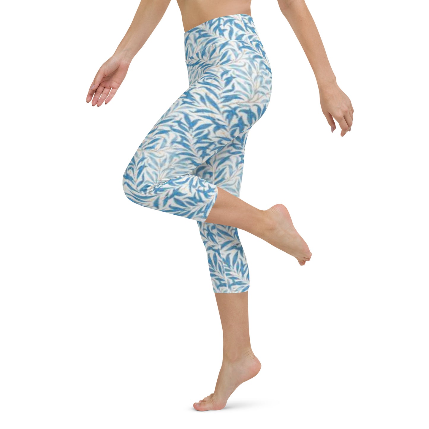 William Morris print yoga capri leggings