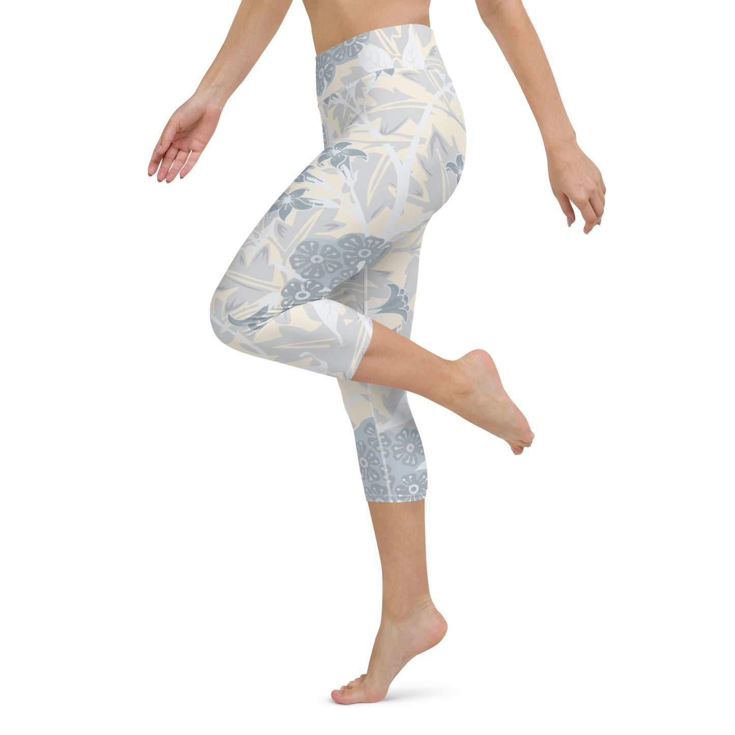 William Morris print yoga capri leggings