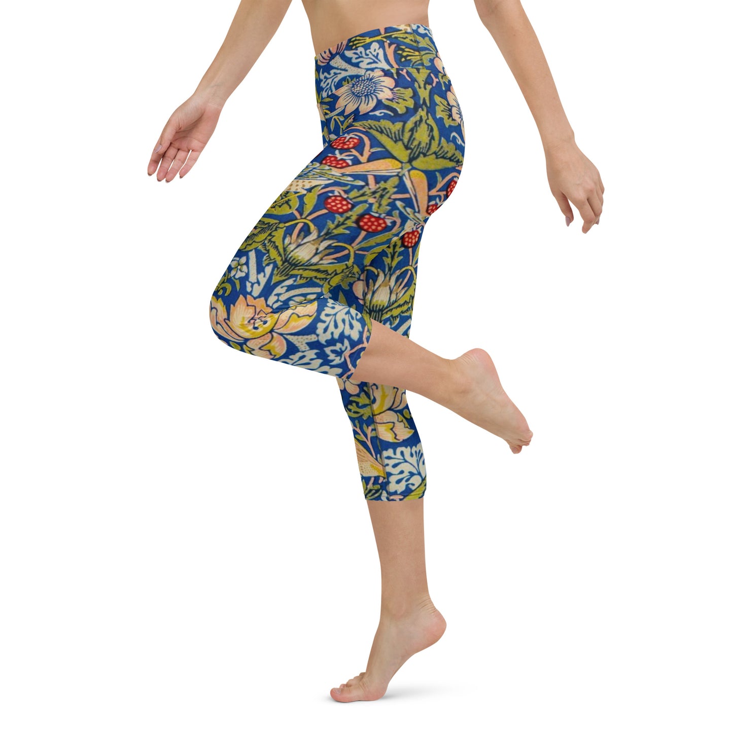 William Morris print yoga capri leggings