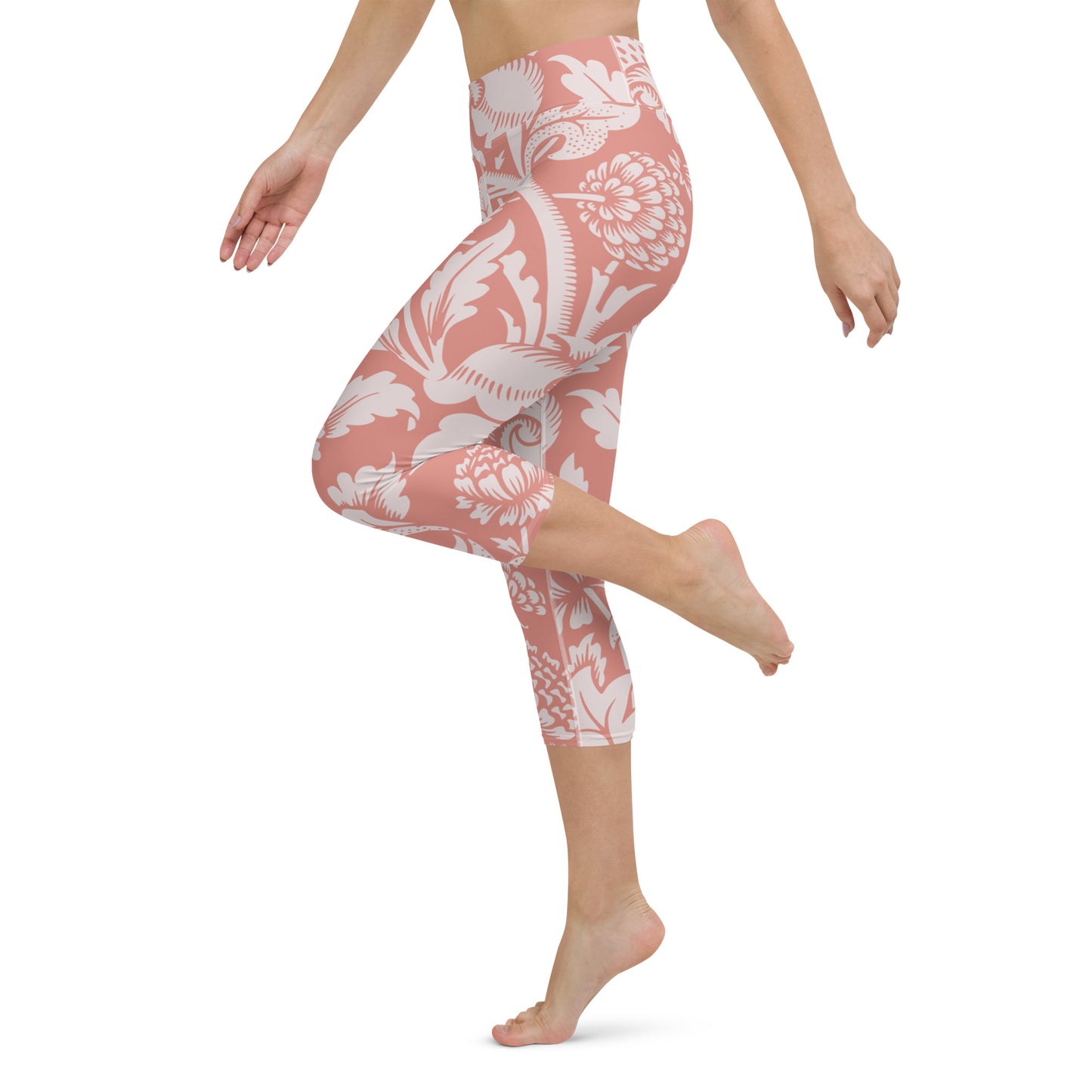 William Morris print yoga capri leggings