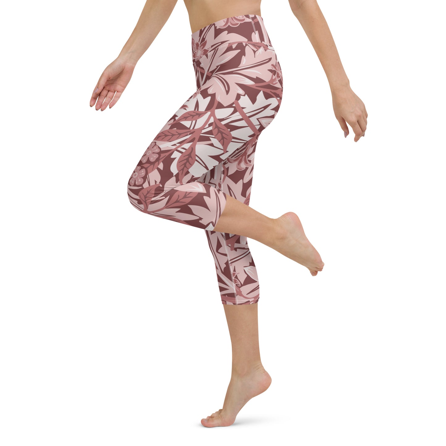 William Morris print yoga capri leggings