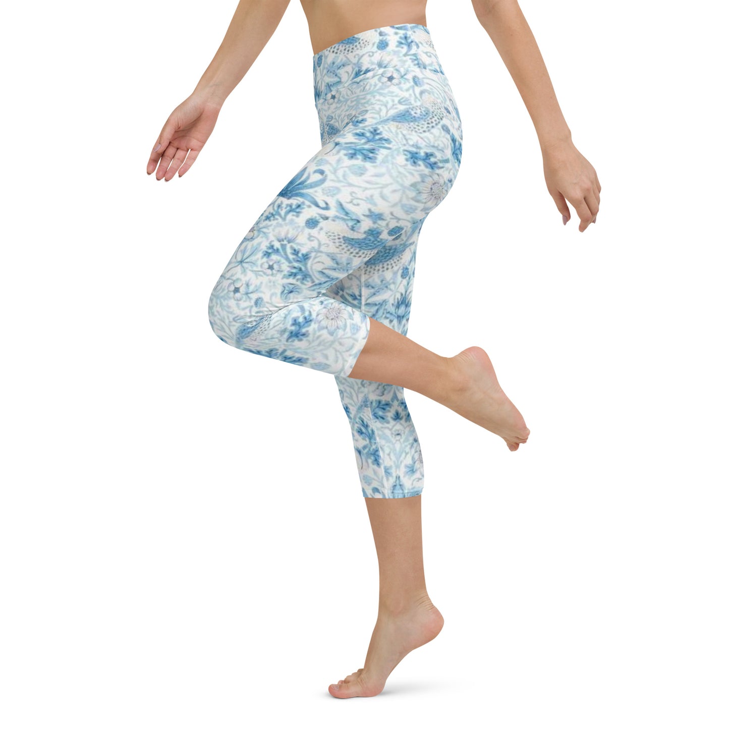 William Morris print yoga capri leggings