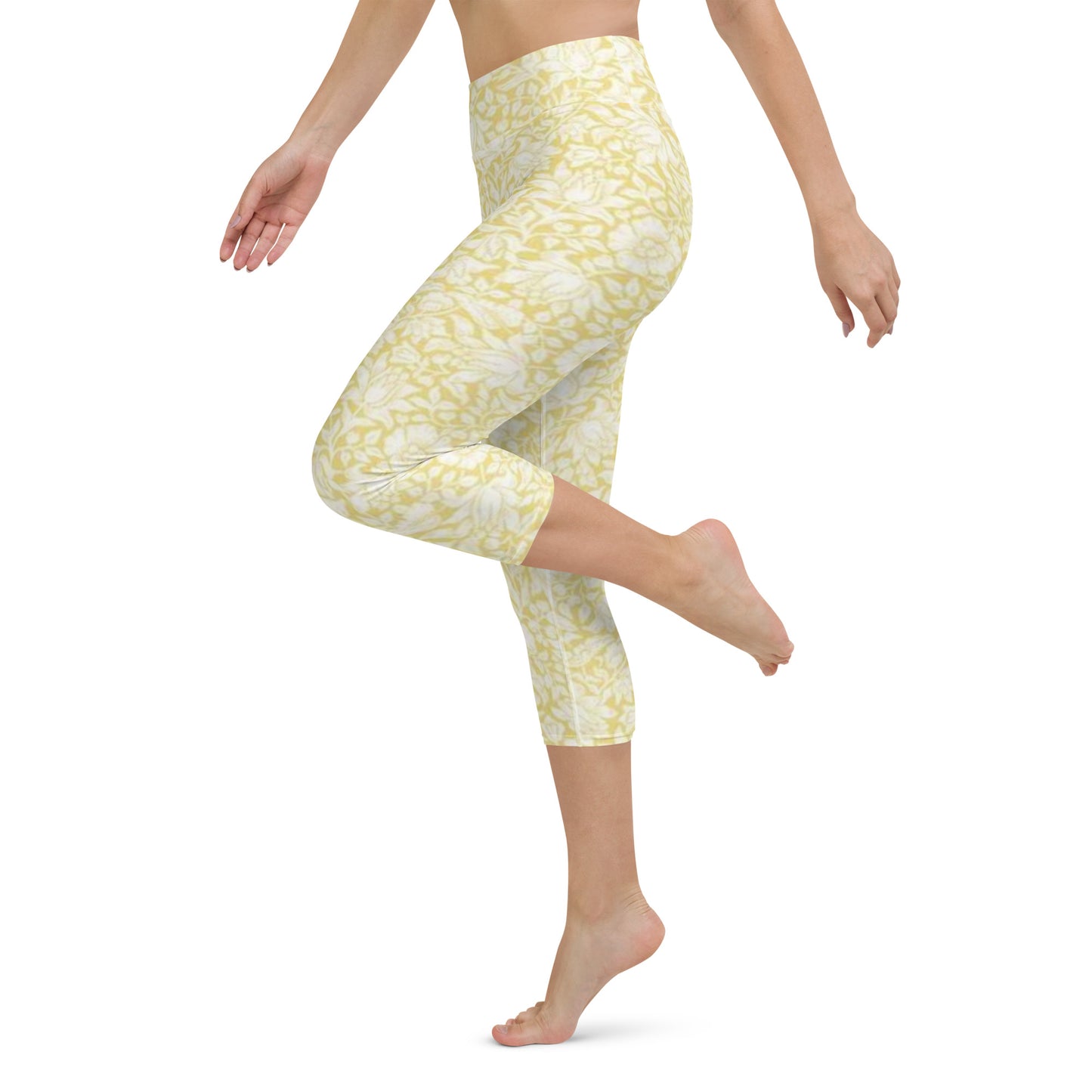 William Morris print yoga capri leggings