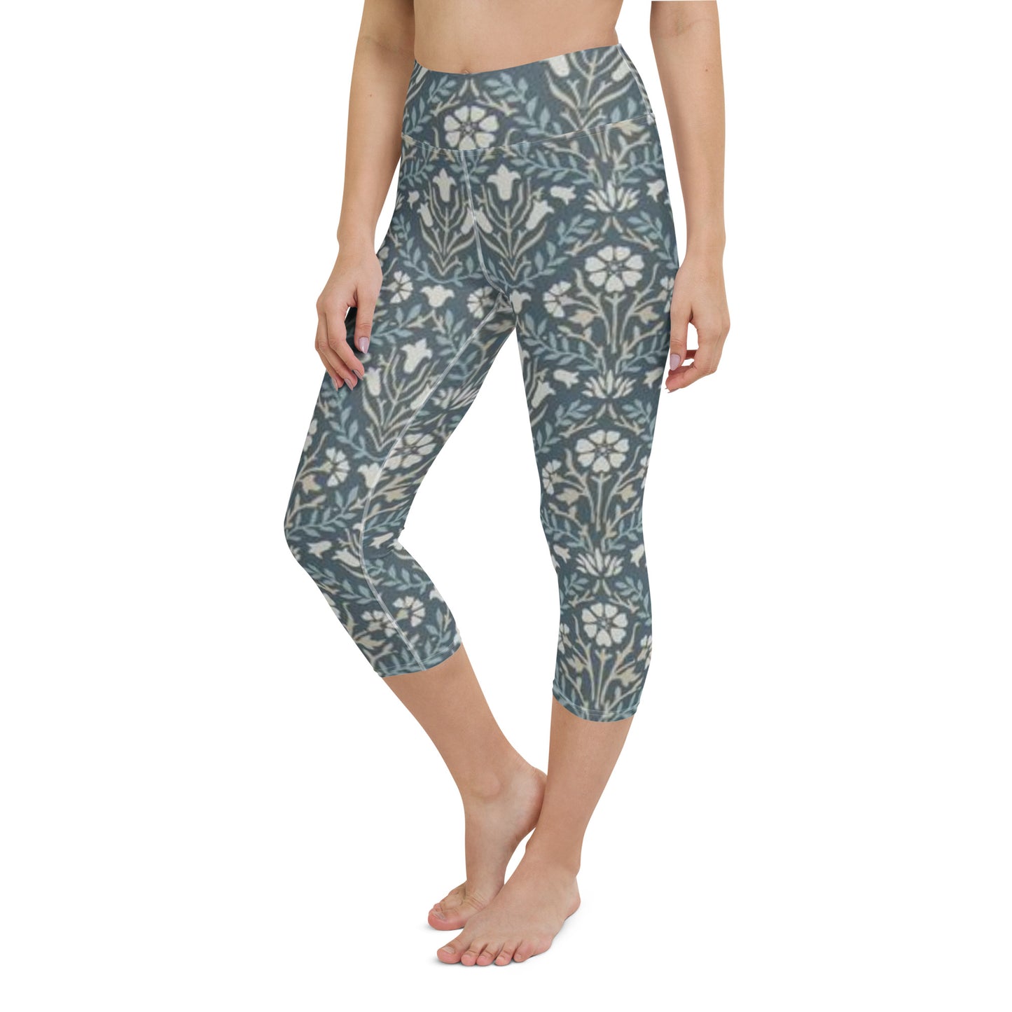 William Morris print yoga capri leggings