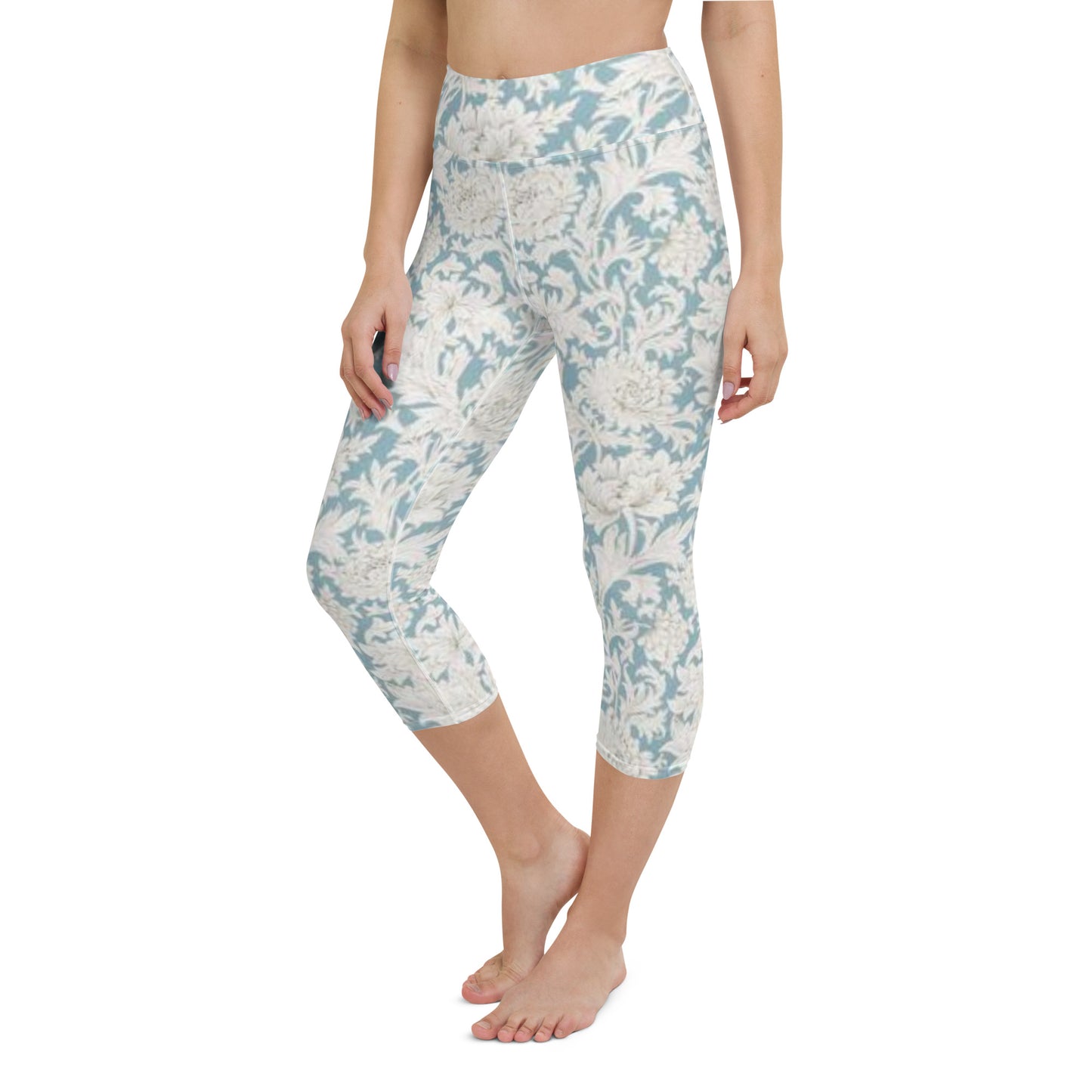 William Morris print yoga capri leggings